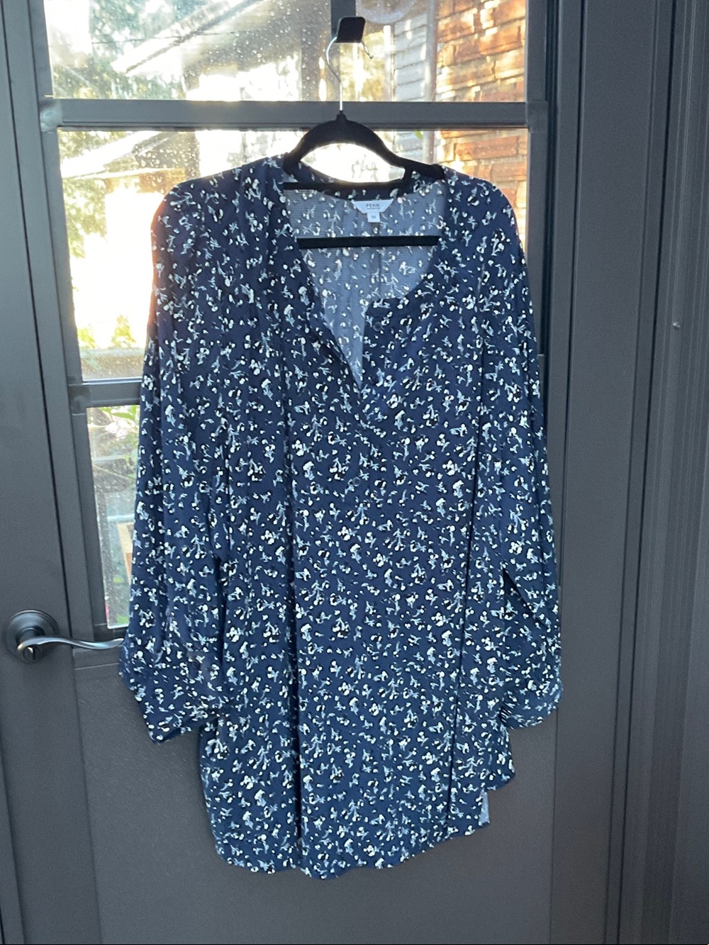 Penningtons Navy Floral Long-Sleeve Tunic